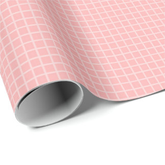 Papier Cadeau Motif à carreaux rose fuchsia pour Baby Shower, An
