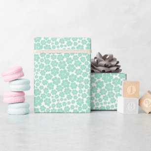 Papier Cadeau Motif à fleurs - Vert (Monnaie)
