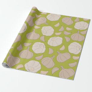 Papier Cadeau Motif à l'ail - Cloches et ampoules à l'ail