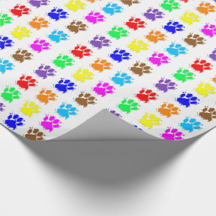 Papier Cadeau Motif à mâchoires pour chien d'encre