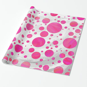Papier Cadeau Motif à point de la passion rose