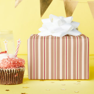 Papier Cadeau Motif à rayures automnales chaudes rétro
