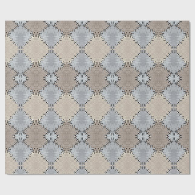 Papier Cadeau Motif à tonalité terre coupée (Plat)