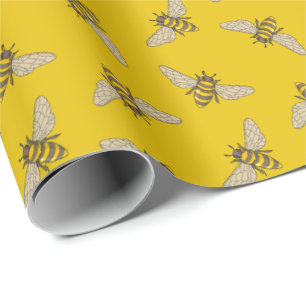 Papier Cadeau Motif abeilles