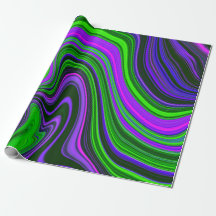 Motif Abstrait à la mode Bright Neon Purple Green