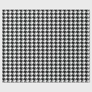 Papier Cadeau Motif Abstrait de Houndstooth noir et blanc