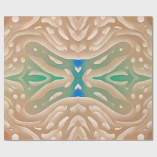 Papier Cadeau Motif Abstrait de Vague de Sable Biologique