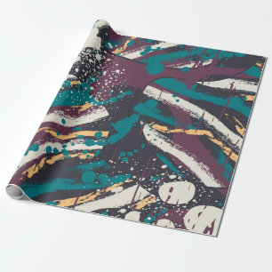 Papier Cadeau motif Abstrait élégant et transparent avec élément