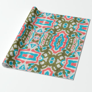 Papier Cadeau Motif Abstrait ethnique Ikat. Motif du chaman. Pen