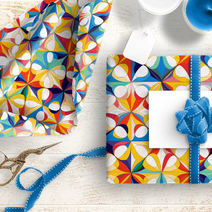 Papier Cadeau Motif Abstrait géométrique Bauhaus#3 ID1068