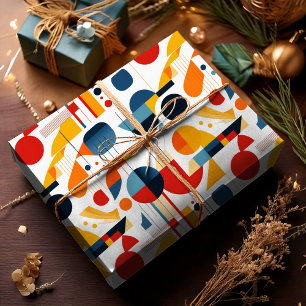 Papier Cadeau Motif Abstrait géométrique Bauhaus n° 1 ID1068