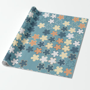 Papier Cadeau Motif abstrait géométrique sans soudure de sha col
