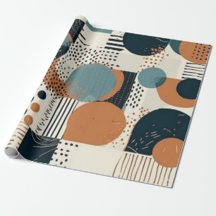 Papier Cadeau Motif Abstrait minimal sans fil - Géométrique (14)