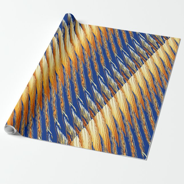 Papier Cadeau motif abstrait moderne et transparent (Déroulé)