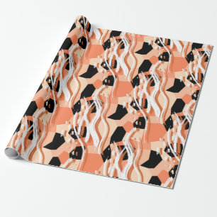 Papier Cadeau Motif abstrait sans couture avec pêche