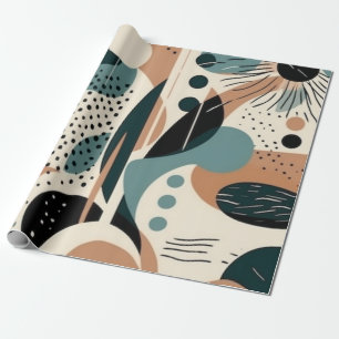 Papier Cadeau Motif Abstrait sans fil minimal - géométrique (9)
