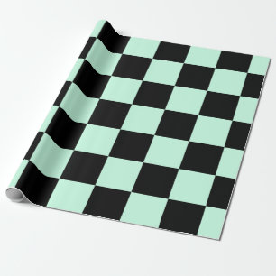 Papier Cadeau Motif Aero Blue et Black À damiers