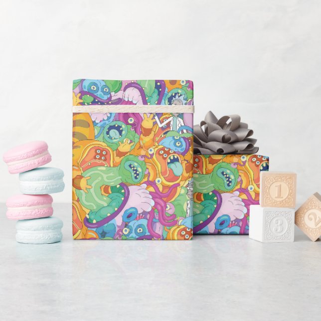 Papier Cadeau Motif Alien du parti Rick Apocalypse (Baby Shower)