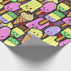 Papier Cadeau Motif alimentaire Cute Kawaii