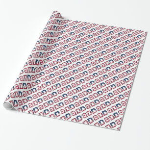 Papier Cadeau Motif américain de typographie de père étoilé