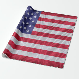 Papier Cadeau Motif américain sur la texture du tissu,