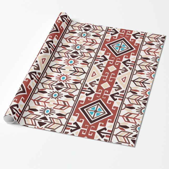 Papier Cadeau Motif amérindien (Déroulé)