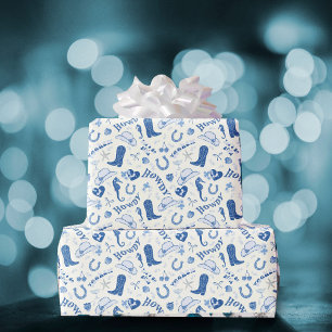 Papier Cadeau Motif amusant de Cowgirl Côtière Club Bach