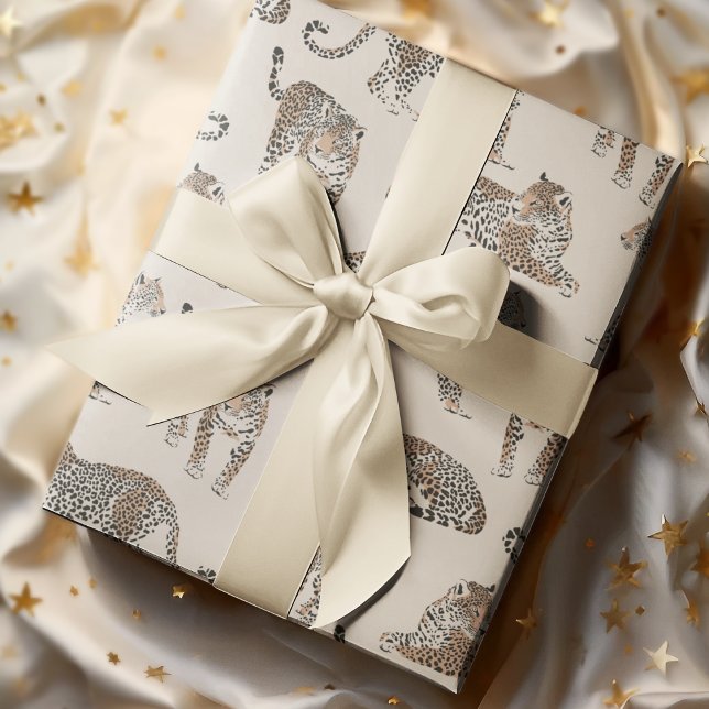 Papier Cadeau Motif animal sauvage de la Jungle Leopard (Créateur téléchargé)