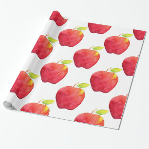 Papier Cadeau Motif Apple couleur rouge