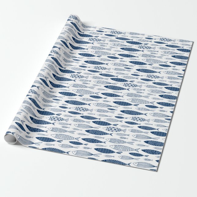 Papier Cadeau Motif aquatique Ocean Beach (Déroulé)