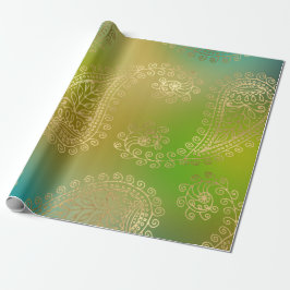 Papier Cadeau Motif arabe Faux Gold Foil