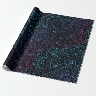 Papier Cadeau Motif arabesque oriental sans couture. Décorat la