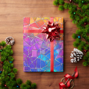 Papier Cadeau Motif arc-en-ciel en verre tendu