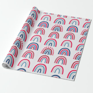 Papier Cadeau Motif arc-en-ciel patriotique
