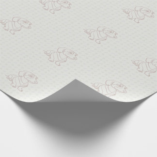 Papier Cadeau Motif artistique décoratif de teckel