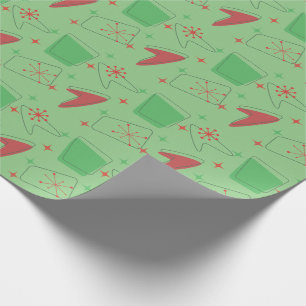 Papier Cadeau Motif atomique rétro de vacances