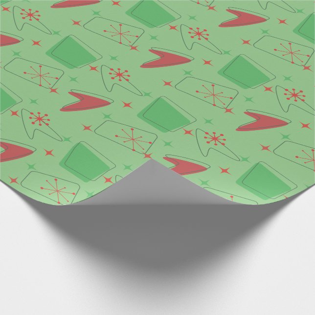 Papier Cadeau Motif atomique rétro de vacances (Coin)