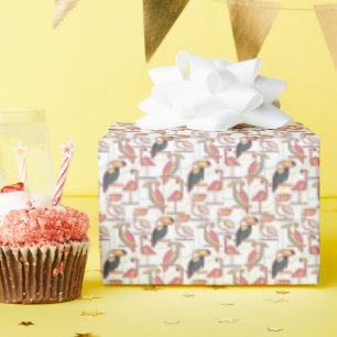 Papier Cadeau Motif Aux Oiseaux Tropicaux