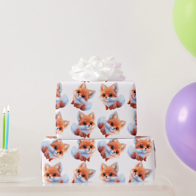 Papier Cadeau Motif bébé fox (Cadeaux de fête)