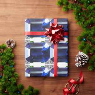 Papier Cadeau Motif bleu