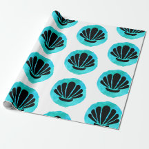 Motif Blue Green Shell