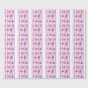 Papier Cadeau Motif botanique à l'aquarelle de lavande