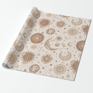 Papier Cadeau Motif botanique céleste (2)