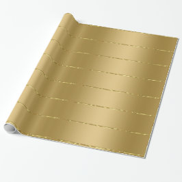 Papier Cadeau Motif brillant de bandes d'or faux