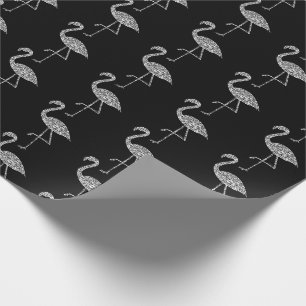 Papier Cadeau Motif brillant flamand parties scintillant argenté