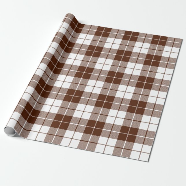 Papier Cadeau Motif Brown et blanc|Grand| (Déroulé)