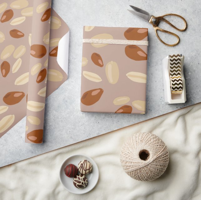 Papier Cadeau Motif cacahuètes (Artisanat)