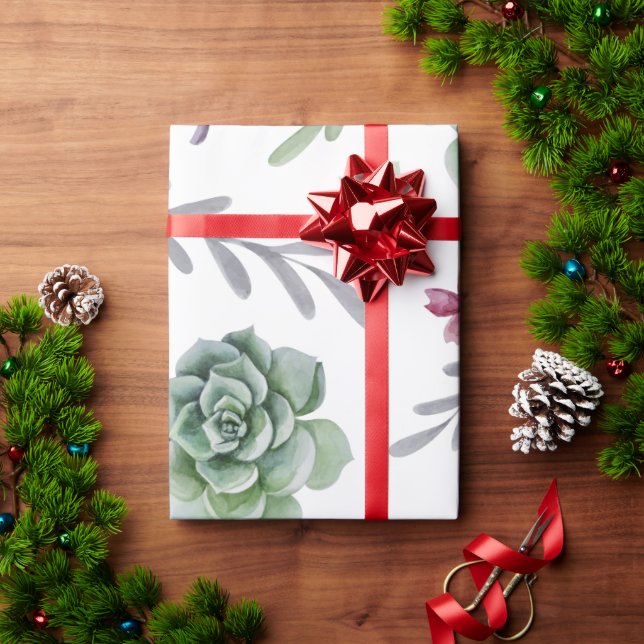 Papier Cadeau Motif Cactus (Cadeau de vacances)