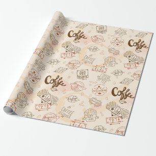 Papier Cadeau Motif café