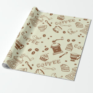 Papier Cadeau Motif café